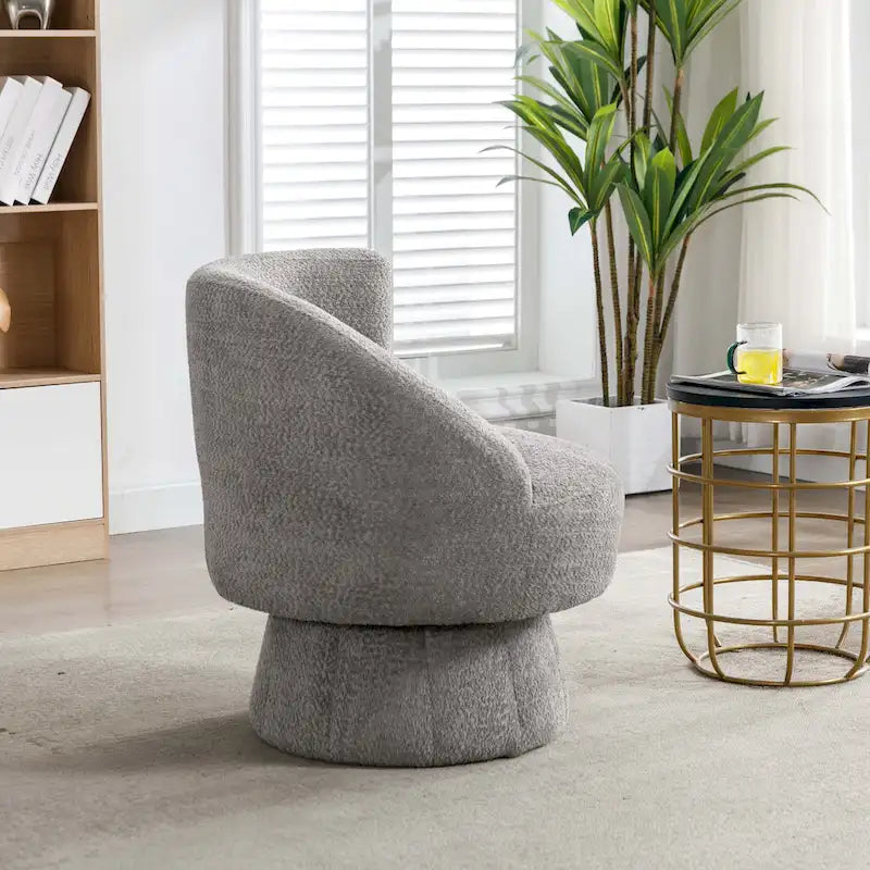 360-Degree Swivel Cuddle Barrel Accent Chairs with Plush Upholstery 9