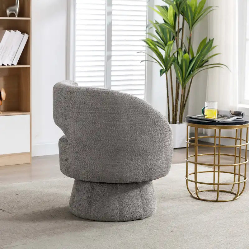 360-Degree Swivel Cuddle Barrel Accent Chairs with Plush Upholstery 10