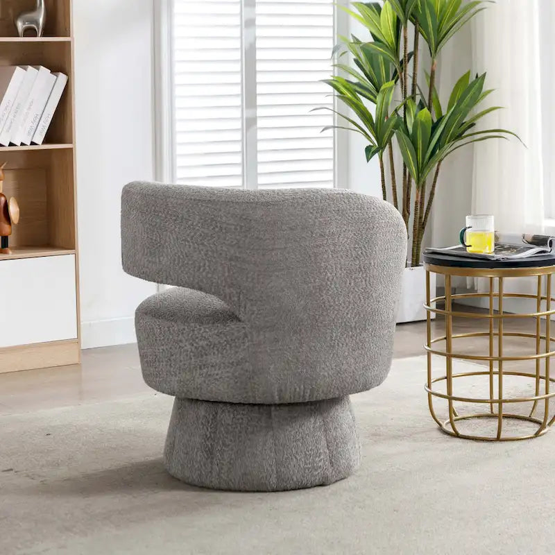 360-Degree Swivel Cuddle Barrel Accent Chairs with Plush Upholstery 11