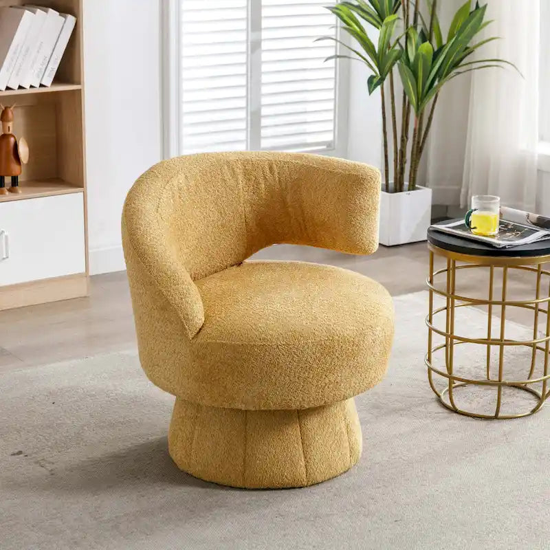 360-Degree Swivel Cuddle Barrel Accent Chairs with Plush Upholstery 18