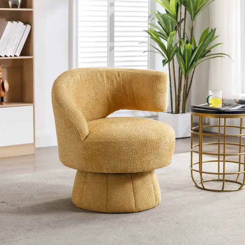 360-Degree Swivel Cuddle Barrel Accent Chairs with Plush Upholstery 19