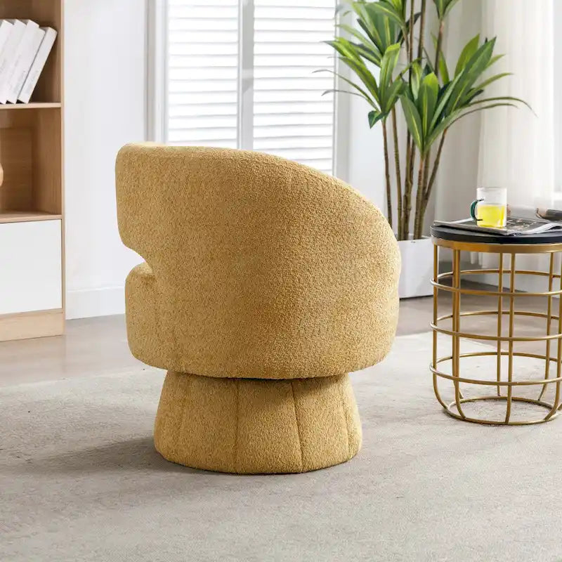 360-Degree Swivel Cuddle Barrel Accent Chairs with Plush Upholstery 20