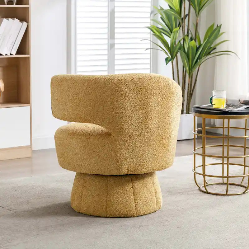 360-Degree Swivel Cuddle Barrel Accent Chairs with Plush Upholstery 21