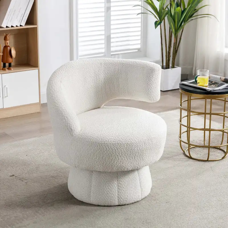 360-Degree Swivel Cuddle Barrel Accent Chairs with Plush Upholstery 28