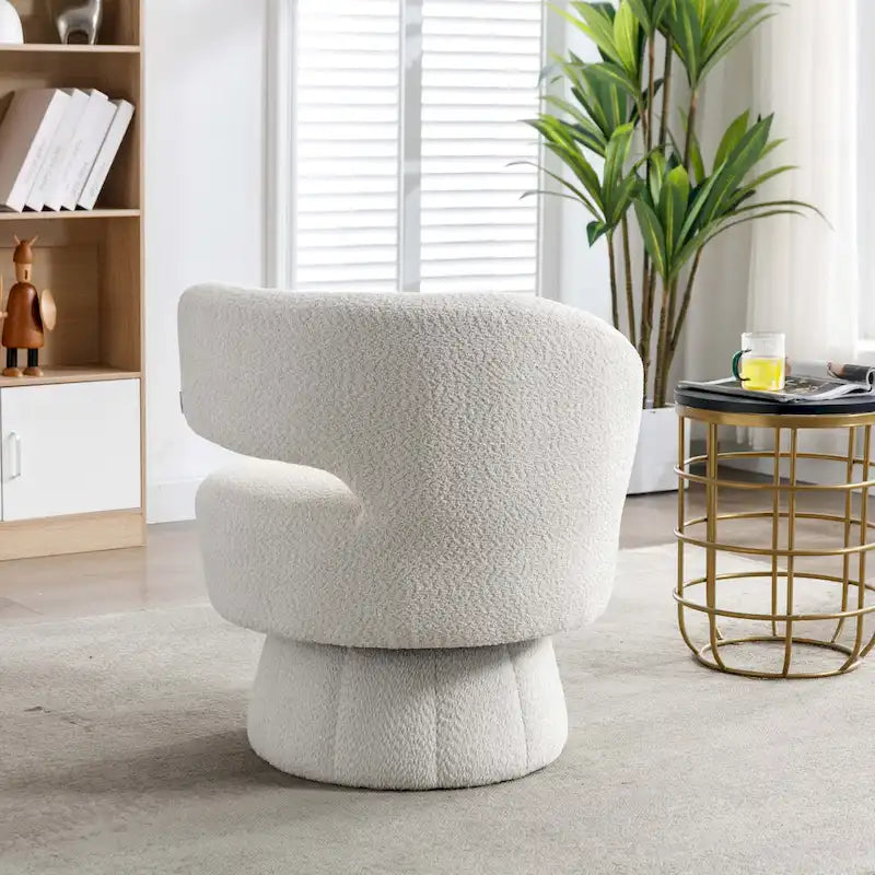 360-Degree Swivel Cuddle Barrel Accent Chairs with Plush Upholstery 30