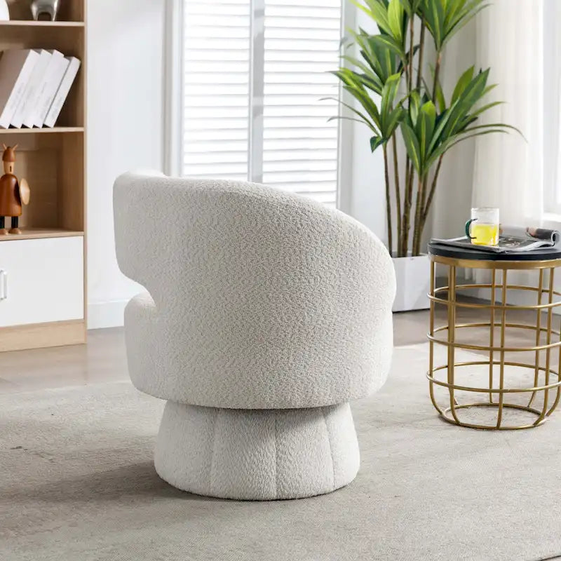 360-Degree Swivel Cuddle Barrel Accent Chairs with Plush Upholstery 31