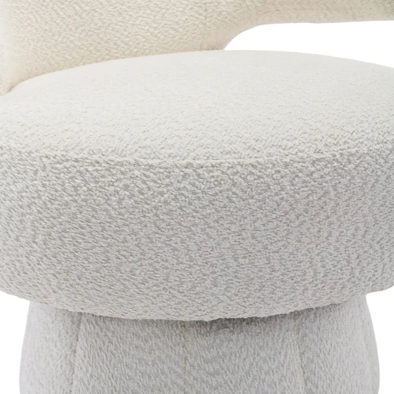 360-Degree Swivel Cuddle Barrel Accent Chairs with Plush Upholstery 32