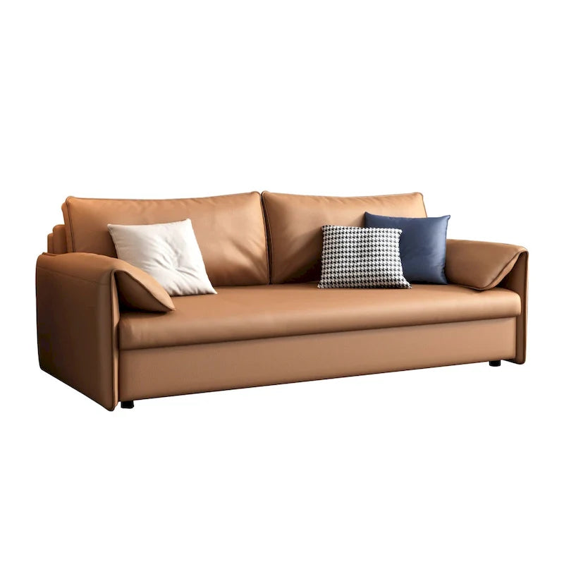 JASIWAY 65.4-Inch Vegan Leather Sleeper Sofa Bed 5