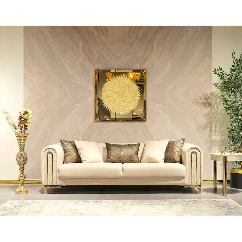 Paris 4-Piece Living Room Set: 2 Sofas, 2 Chairs, and 1 Coffee Table 2