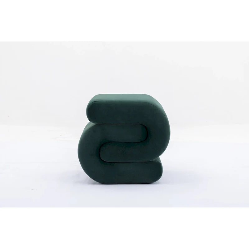 Contemporary S-Shape Ottoman Makeup Stool and Footrest for Living Room and Bedroom 16