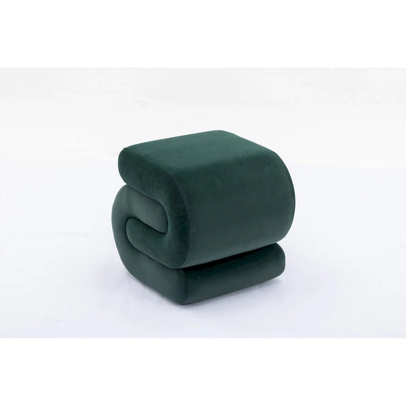 Contemporary S-Shape Ottoman Makeup Stool and Footrest for Living Room and Bedroom 17