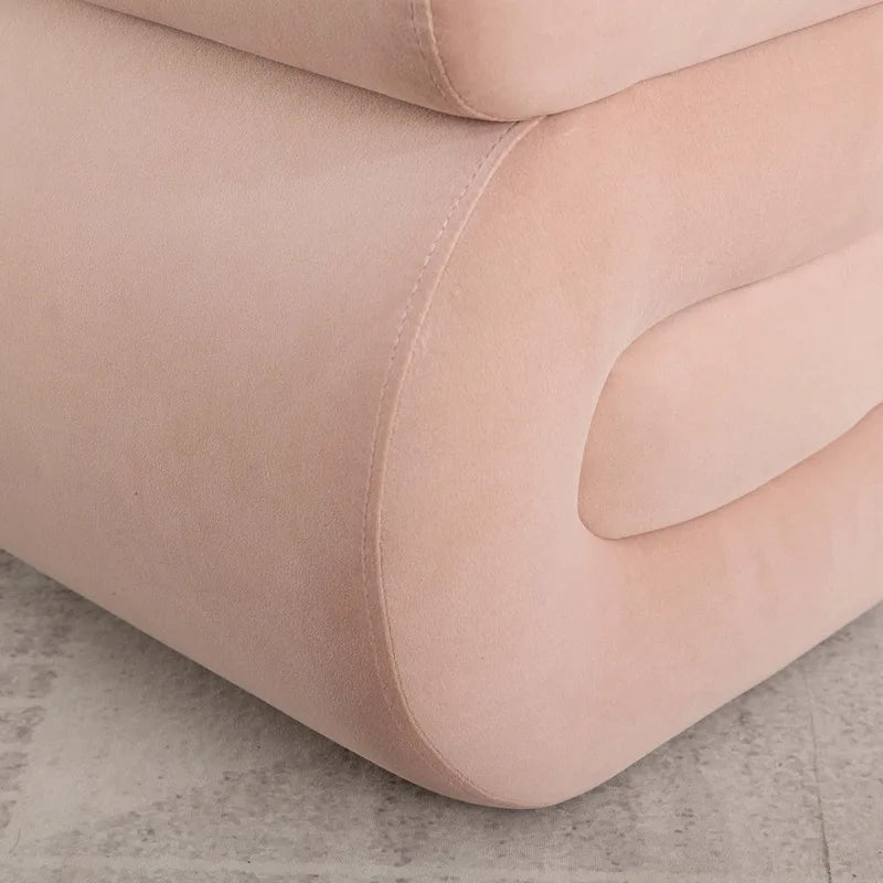 Contemporary S-Shape Ottoman Makeup Stool and Footrest for Living Room and Bedroom 33