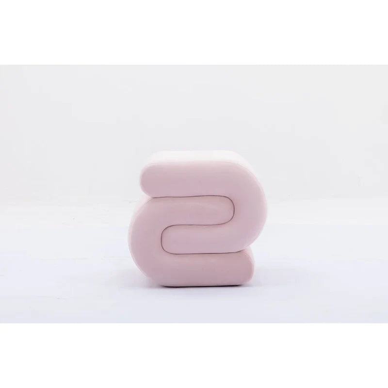 Contemporary S-Shape Ottoman Makeup Stool and Footrest for Living Room and Bedroom 34