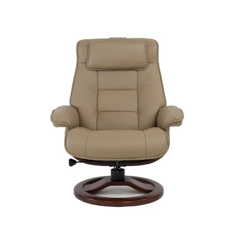 Fjords Mustang Leather Reclining Chair with Ottoman 6
