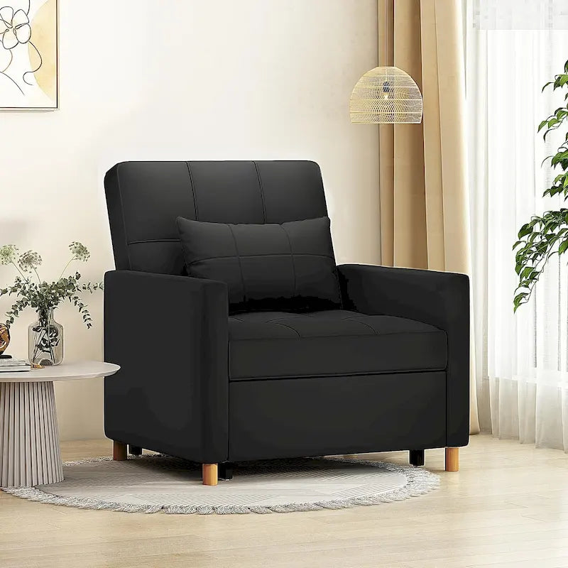 AECOJOY 3-in-1 Convertible Sleeper Sofa Chair with Pillow and Adjustable Backrest 39