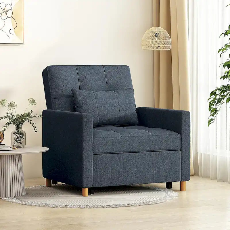 AECOJOY 3-in-1 Convertible Sleeper Sofa Chair with Pillow and Adjustable Backrest 42