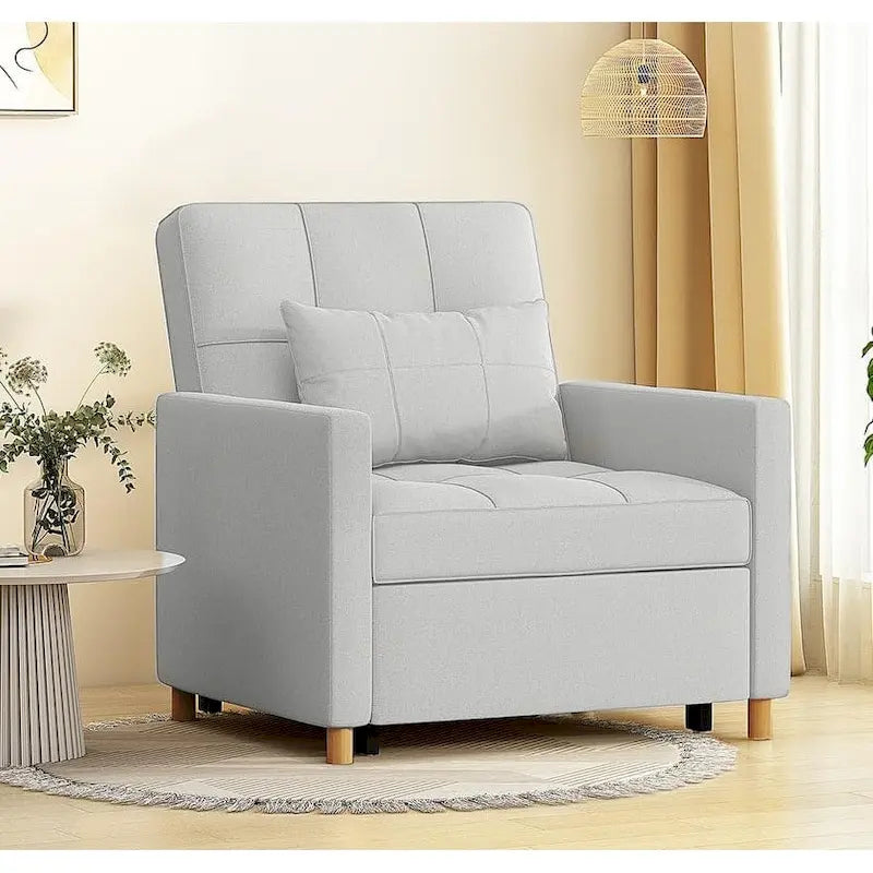 AECOJOY 3-in-1 Convertible Sleeper Sofa Chair with Pillow and Adjustable Backrest 44