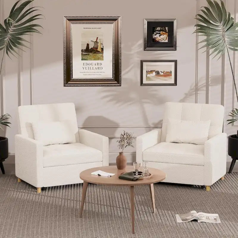 AECOJOY 3-in-1 Convertible Sleeper Sofa Chair with Pillow and Adjustable Backrest 13
