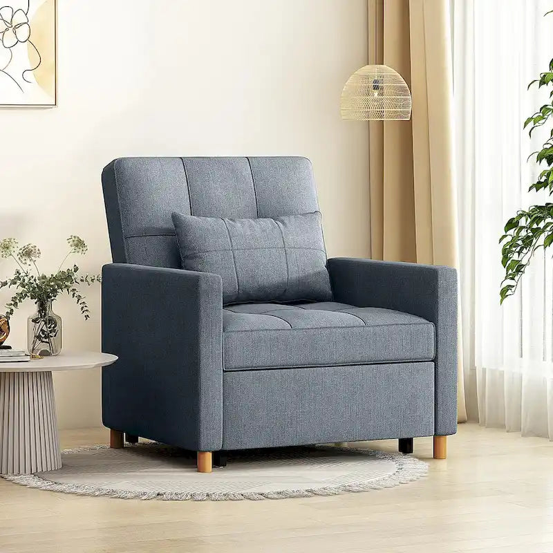 AECOJOY 3-in-1 Convertible Sleeper Sofa Chair with Pillow and Adjustable Backrest 14
