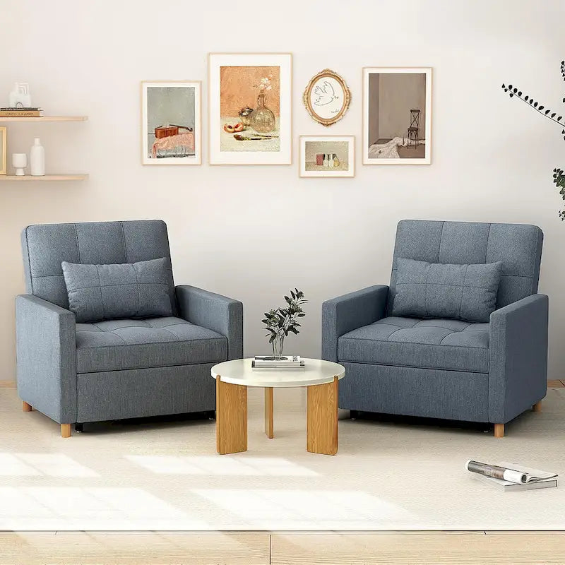 AECOJOY 3-in-1 Convertible Sleeper Sofa Chair with Pillow and Adjustable Backrest 16