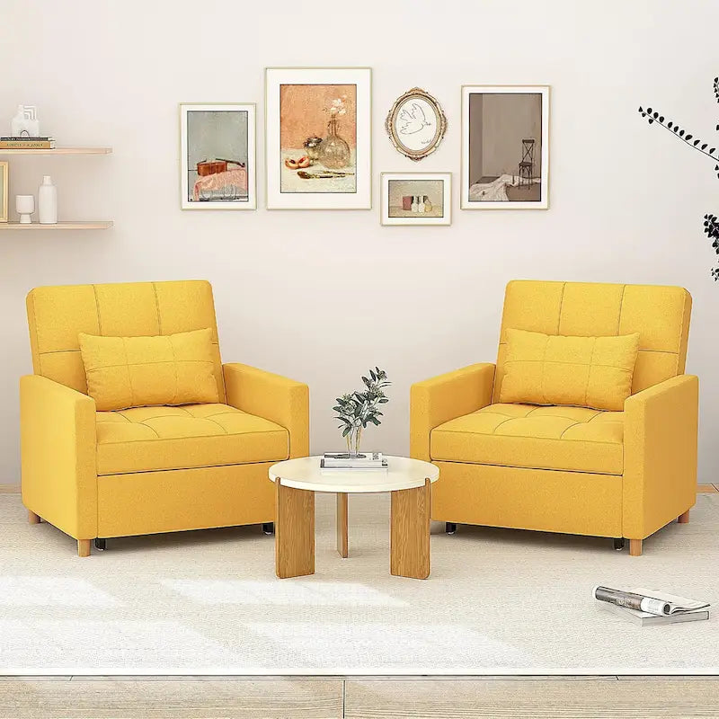 AECOJOY 3-in-1 Convertible Sleeper Sofa Chair with Pillow and Adjustable Backrest 22