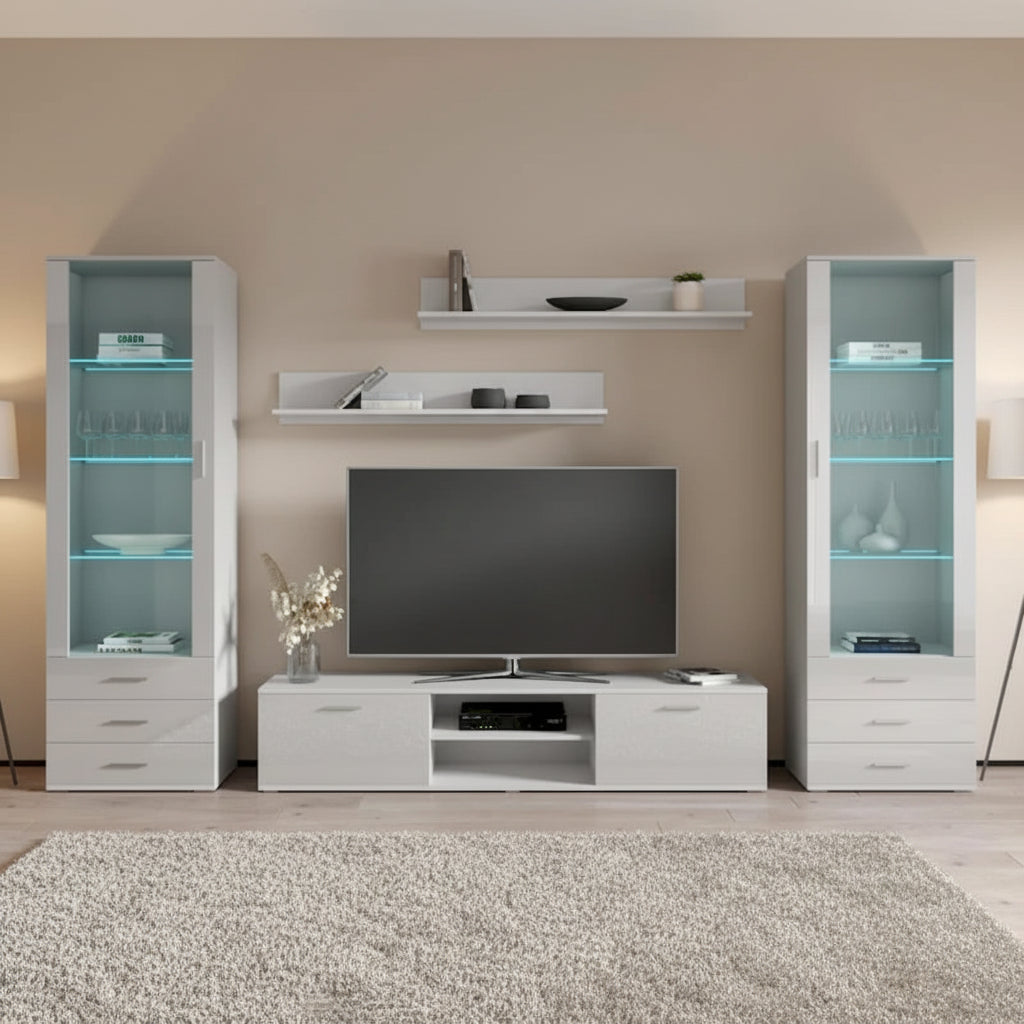 Soho 4 Contemporary Wall Unit Entertainment Center 3
