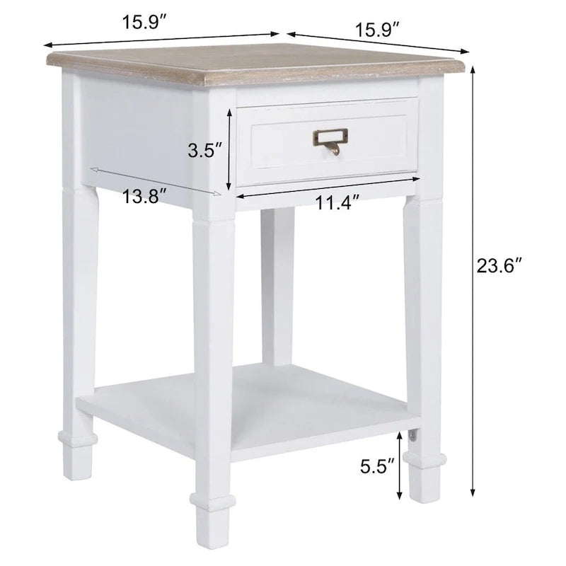 Porch & Den Gatto Accent Side Table with Drawers 14