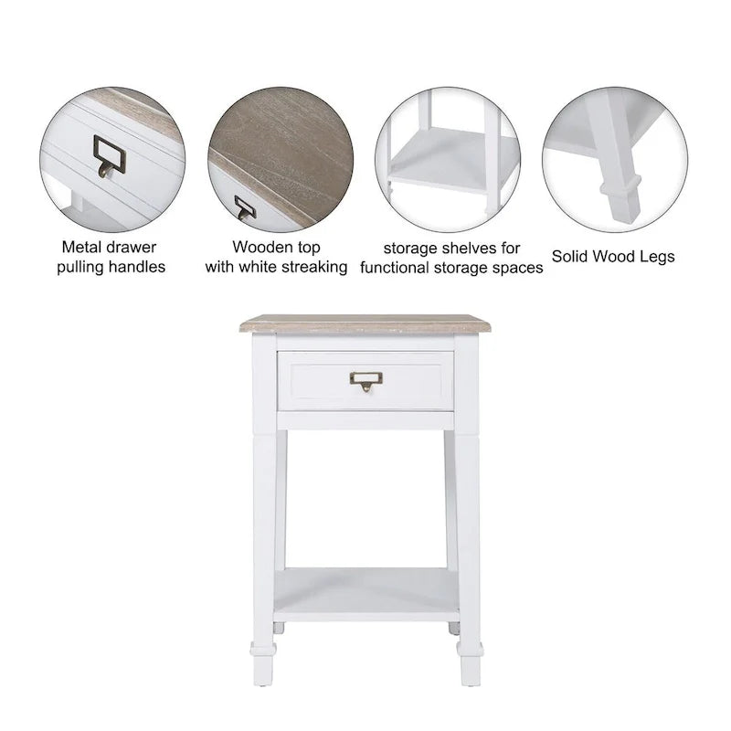 Porch & Den Gatto Accent Side Table with Drawers 15