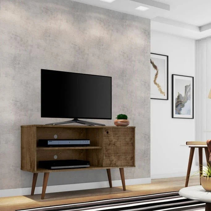 Mid-Century Modern Liberty Dual-Shelf TV Console 1