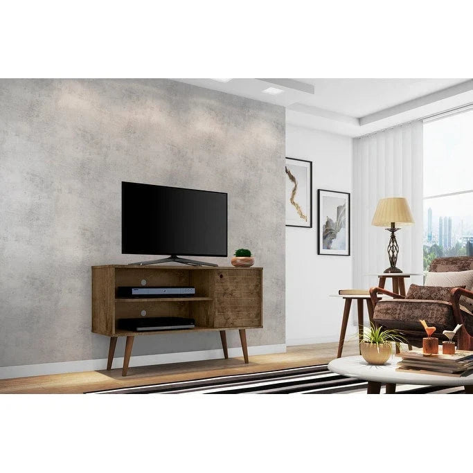 Mid-Century Modern Liberty Dual-Shelf TV Console 9