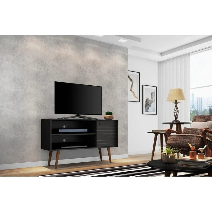 Mid-Century Modern Liberty Dual-Shelf TV Console 16