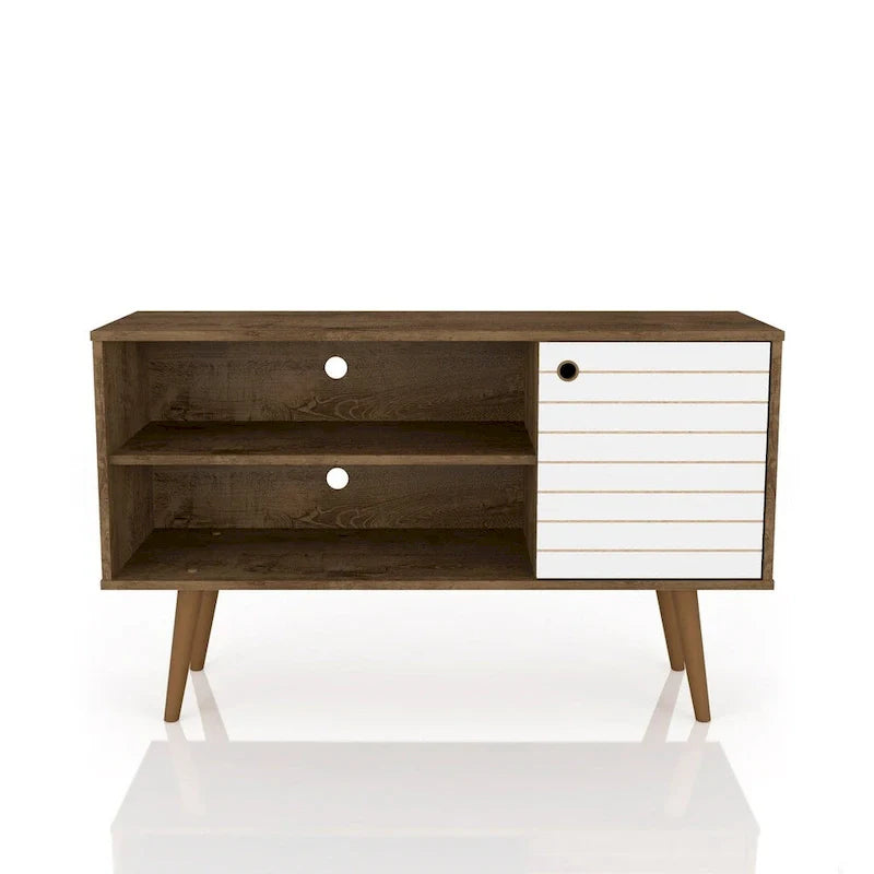 Mid-Century Modern Liberty Dual-Shelf TV Console 17