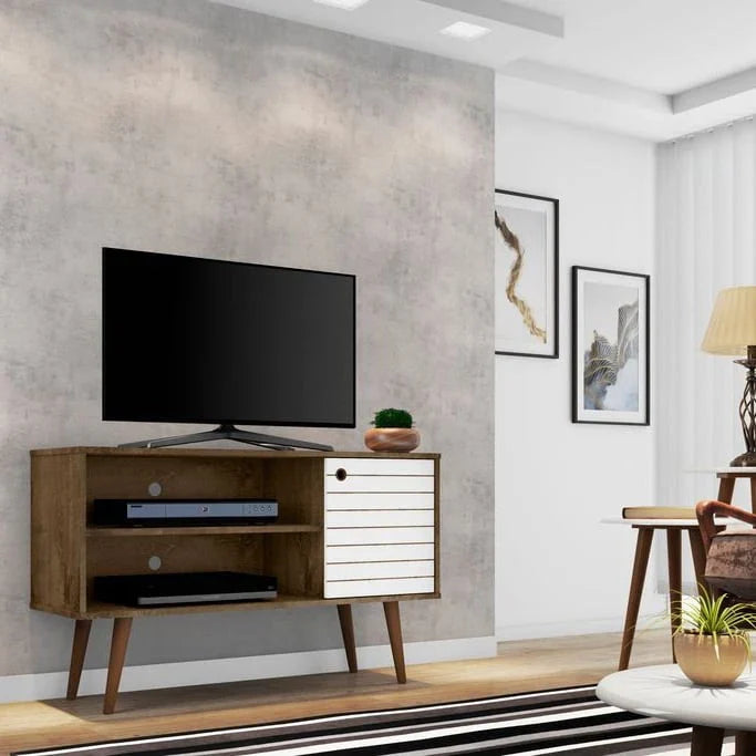 Mid-Century Modern Liberty Dual-Shelf TV Console 18