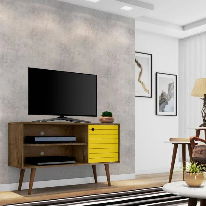 Mid-Century Modern Liberty Dual-Shelf TV Console 23