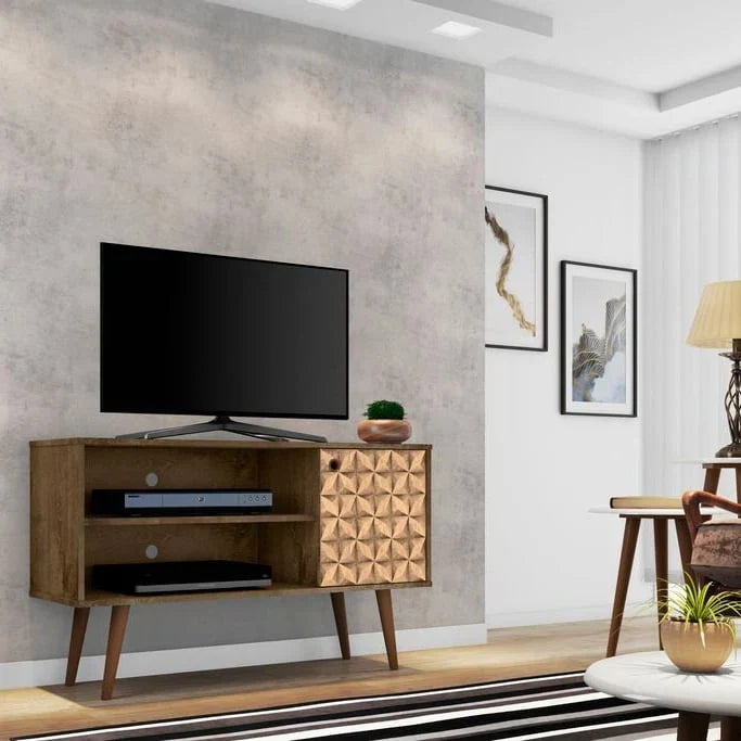 Mid-Century Modern Liberty Dual-Shelf TV Console 34