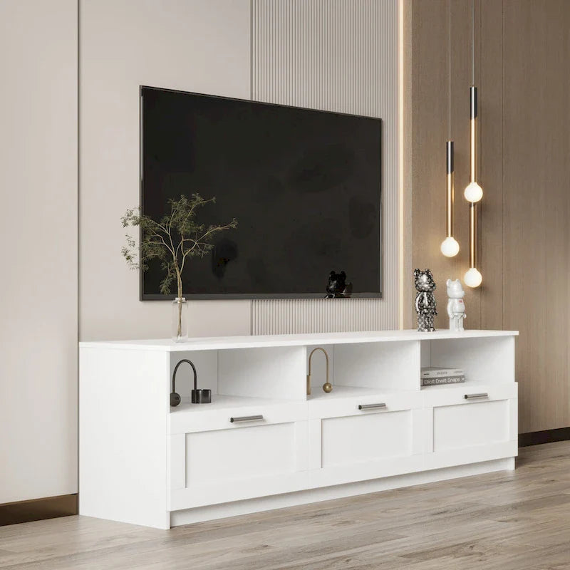 Contemporary 70.87" TV Cabinet with 3 Storage Drawers - Stylish Entertainment Center for Living Room 1