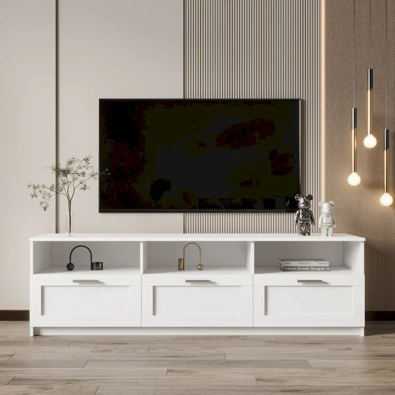 Contemporary 70.87" TV Cabinet with 3 Storage Drawers - Stylish Entertainment Center for Living Room 2
