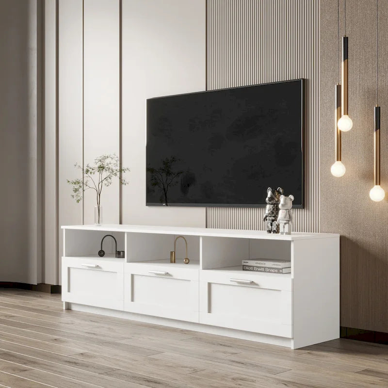 Contemporary 70.87" TV Cabinet with 3 Storage Drawers - Stylish Entertainment Center for Living Room 3