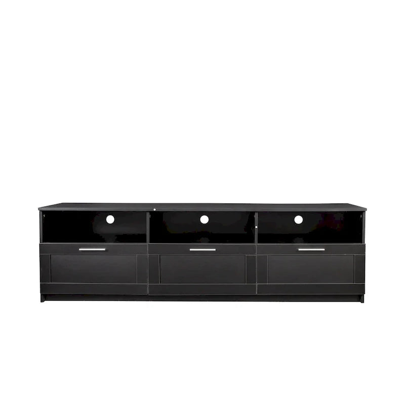 Contemporary 70.87" TV Cabinet with 3 Storage Drawers - Stylish Entertainment Center for Living Room 25