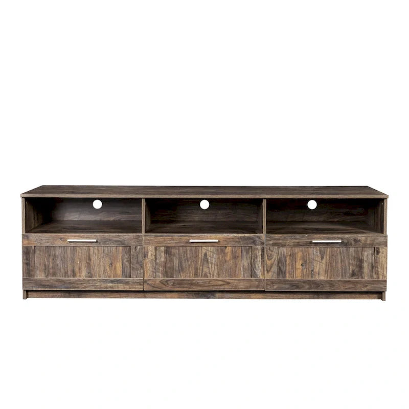 Contemporary 70.87" TV Cabinet with 3 Storage Drawers - Stylish Entertainment Center for Living Room 36