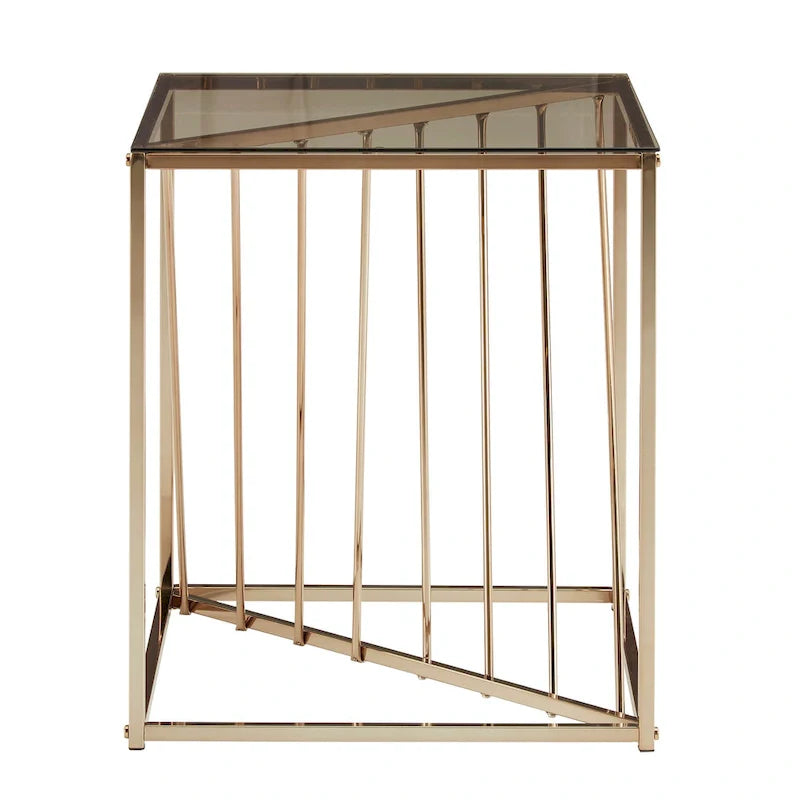 Hannah Square End Tables with Metal and Glass Top by iNSPIRE Q Bold 3