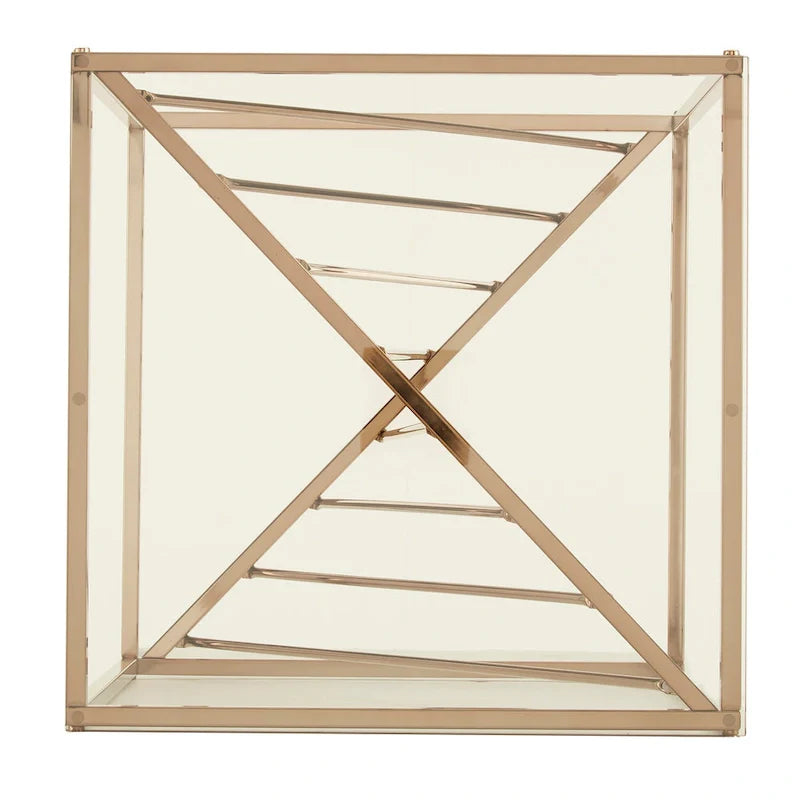Hannah Square End Tables with Metal and Glass Top by iNSPIRE Q Bold 5
