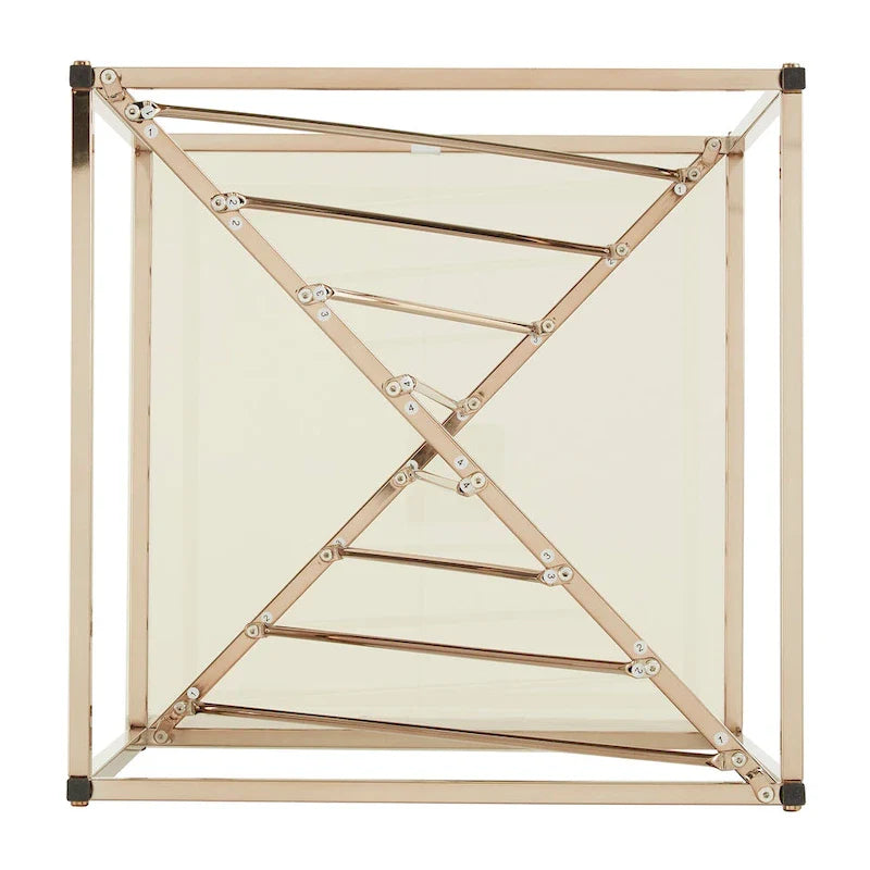 Hannah Square End Tables with Metal and Glass Top by iNSPIRE Q Bold 6