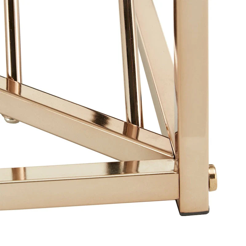 Hannah Square End Tables with Metal and Glass Top by iNSPIRE Q Bold 7