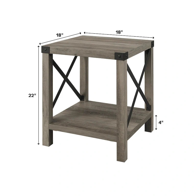 Set of 2 Middlebrook Kujawa 18-Inch X-Side Accent Tables 3