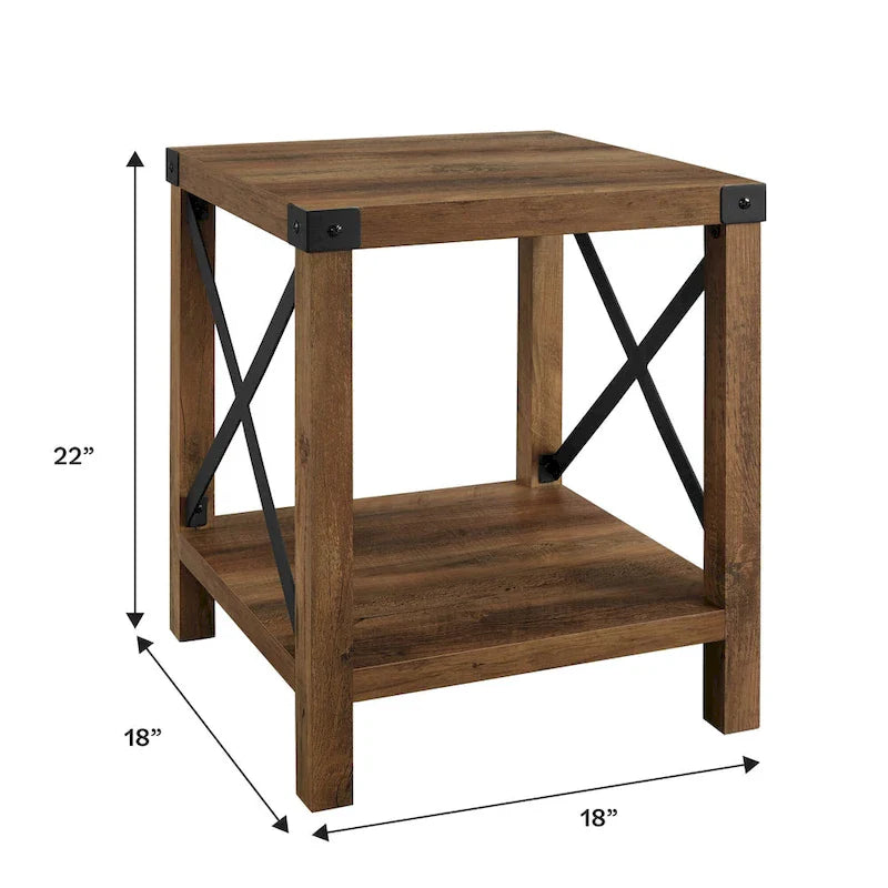 Set of 2 Middlebrook Kujawa 18-Inch X-Side Accent Tables 6