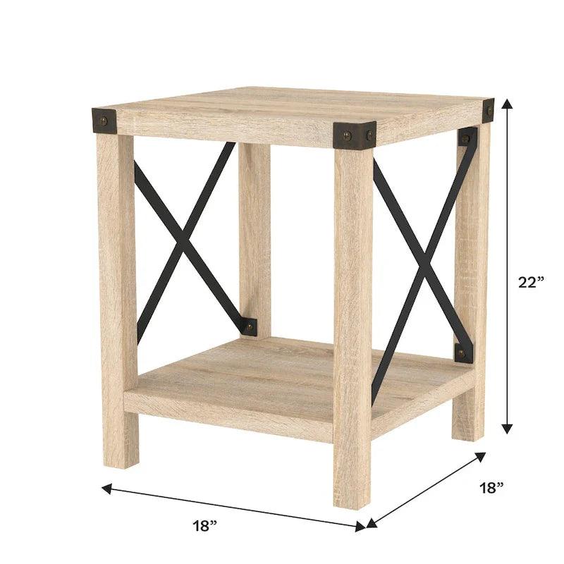 Set of 2 Middlebrook Kujawa 18-Inch X-Side Accent Tables 31