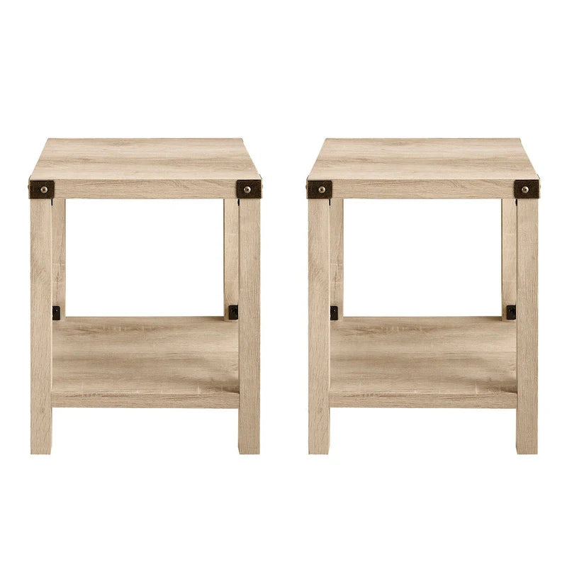 Set of 2 Middlebrook Kujawa 18-Inch X-Side Accent Tables 32