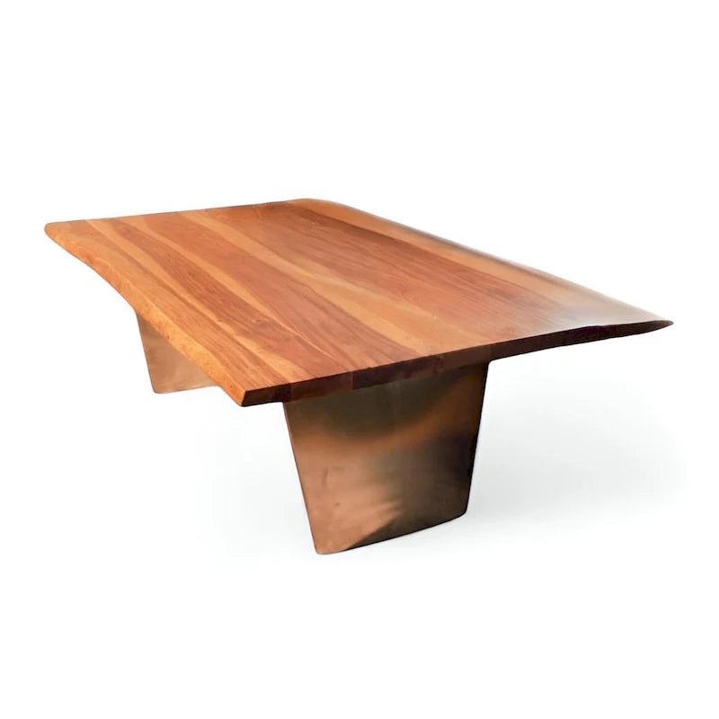 Rustic Brown Live Edge Coffee Table Made from 31" Mango Wood 2