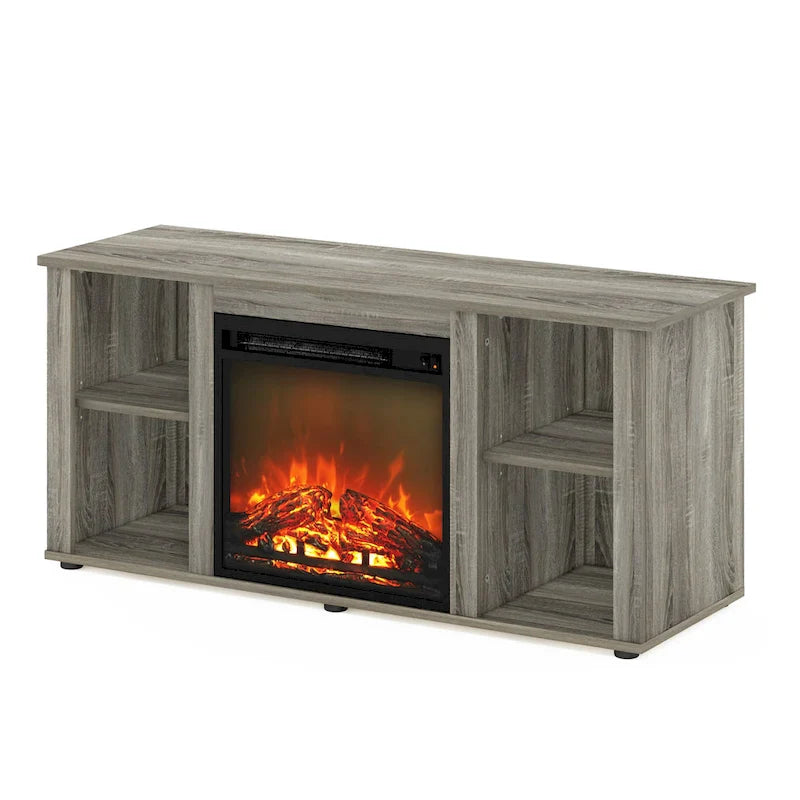 Furinno Jensen Fireplace TV Stand 2